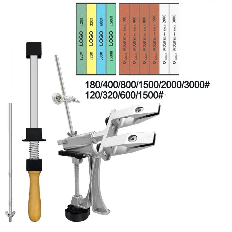 Affilacoltelli Professionale Lega di Alluminio Affilacoltelli ad Angolo Fisso Pietra Diamantata Pietra per Affilare Strumenti da Cucina Macchina Affilatrice Coltelli