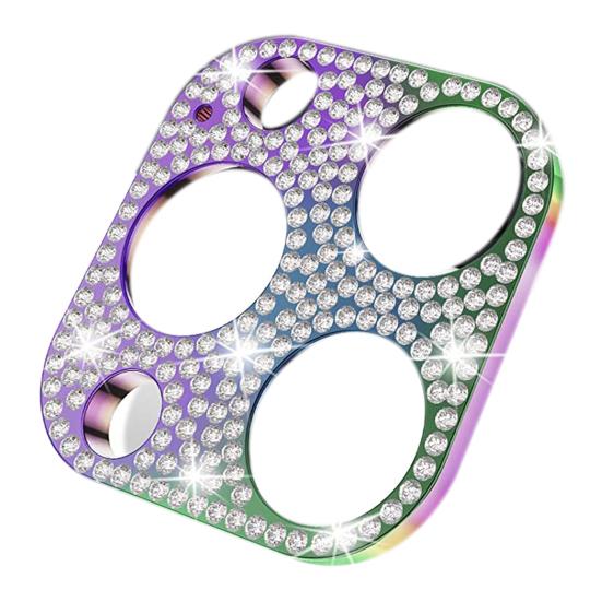 

Объектив из закаленного стекла, полый телефон, противоударный, пылезащитный, ультратонкий, полная защита, защита от царапин, блестящие стразы, защита объектива камеры For iPhone13Pro/13ProMax разноцветный