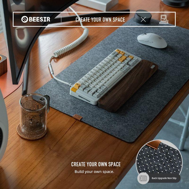 

Beesir Felt Computer Keyboard Notebook Mouse Pad Dark gray Upgrade Non Slip 700x300mm