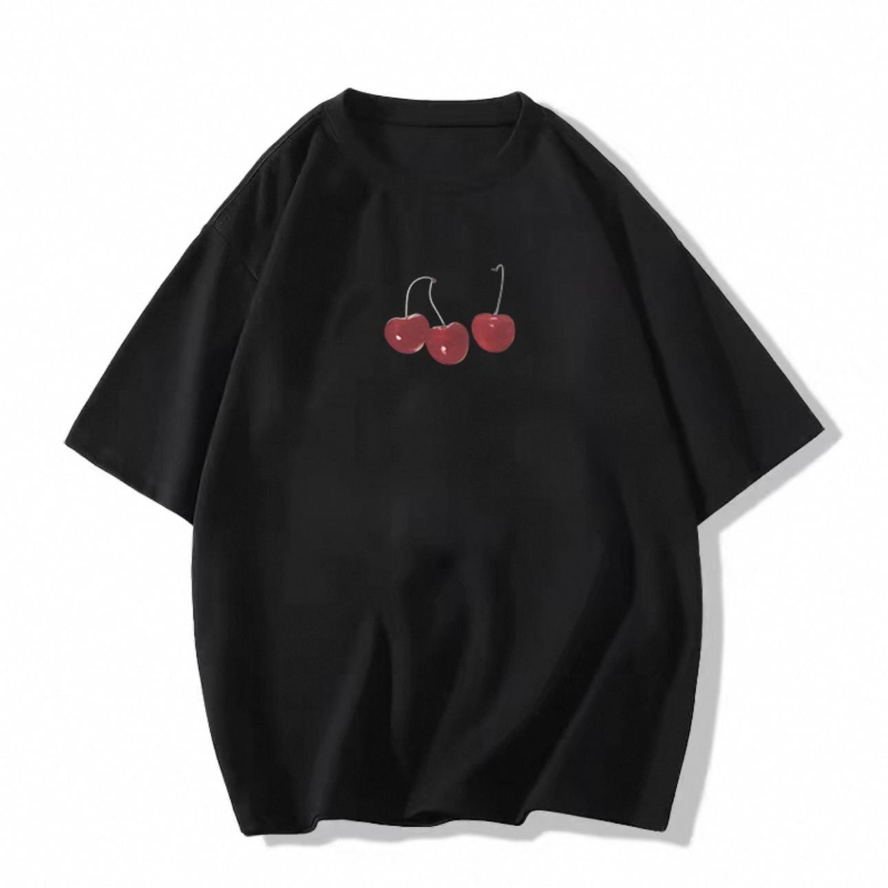 

2025 Женская белая футболка из чистого хлопка с коротким рукавом и прямым плечом, больших размеров L Premium чёрный