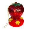 Strawberry Shaped Hummingbird Feeder Outdoor Hanging Red Birds Feeding Station for Window Garden Deck Yard Balcony Decor