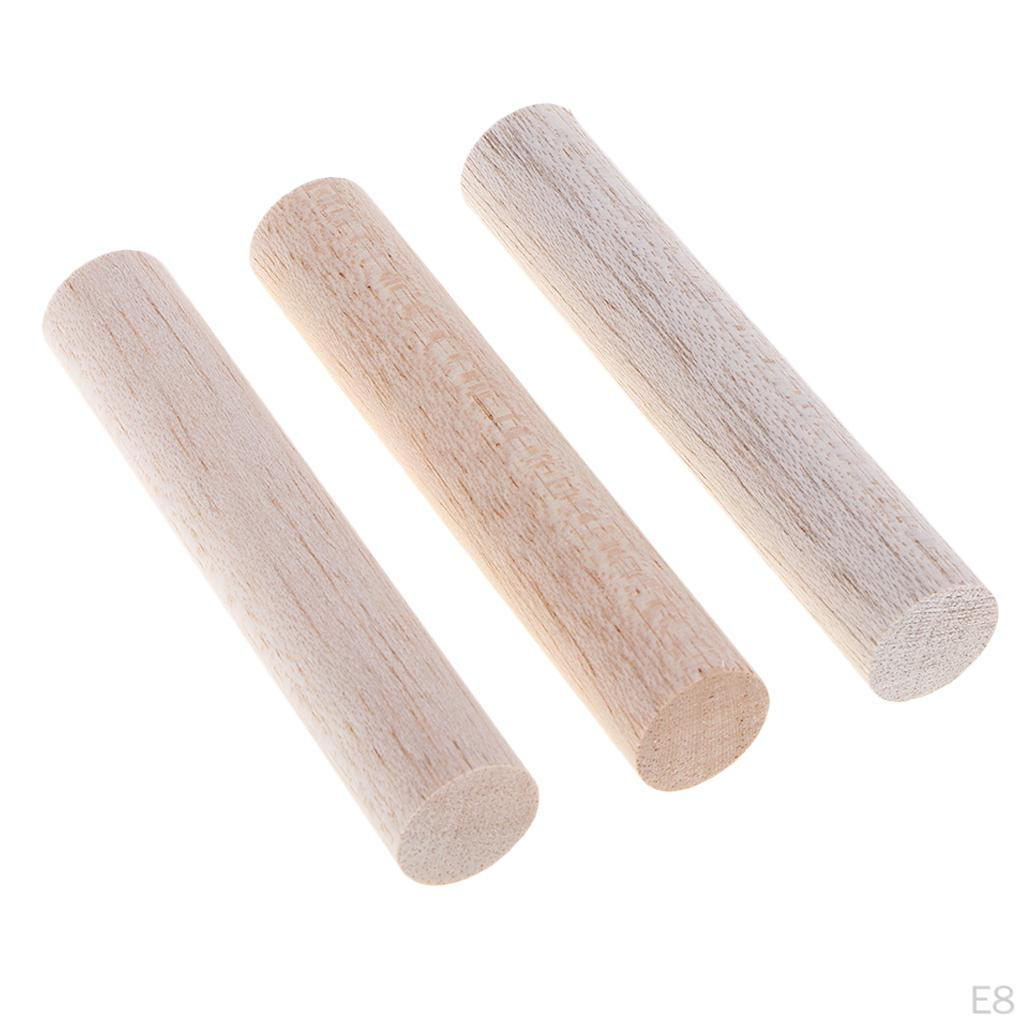 Onafgewerkte Ronde Balsa Hout Stukjes Staven voor Kinderen Kinderen DIY Kerstversiering Handgemaakte Speelgoed Knutselen