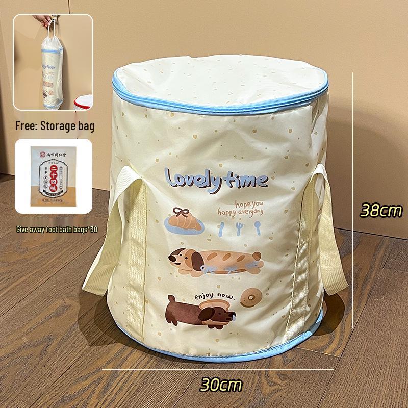 Foldable Portable Over-Calf Foot Bath Bucket for Travel and Home Use