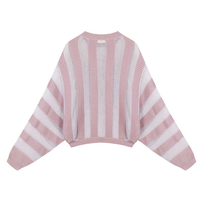 

Осенний полупрозрачный пуловер с круглым вырезом, тонкий вязаный свитер Purple is suitable for more than 60.00kg All yards