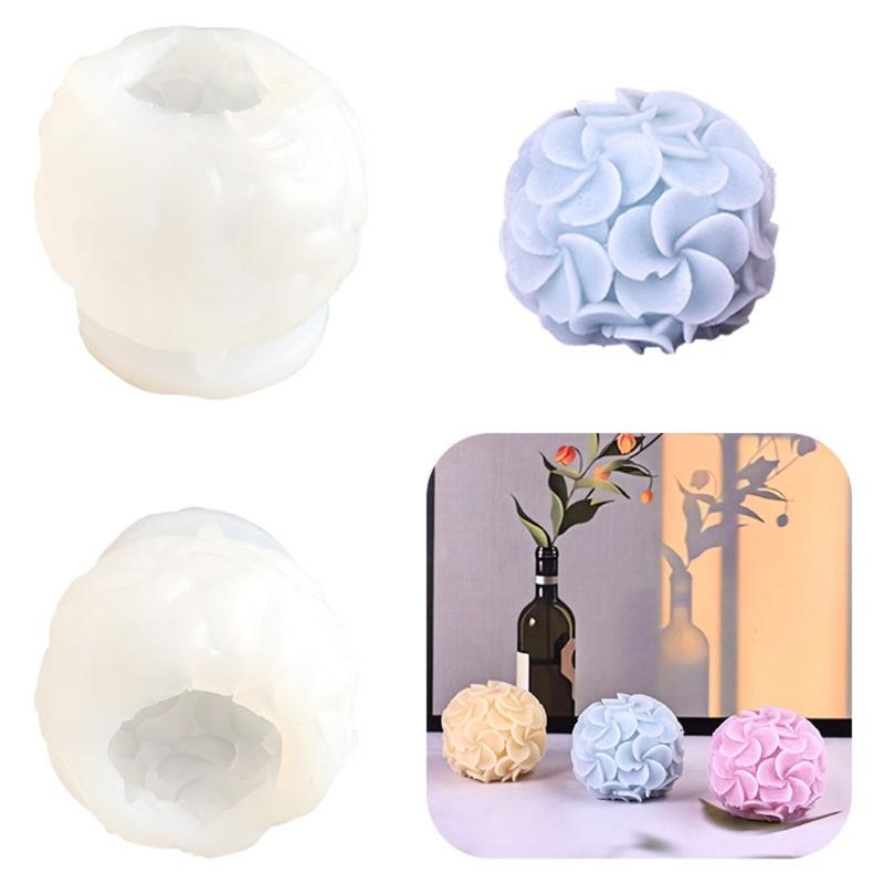 Flower Ball Candle Mould Silicone Molds Ornament Molds Castings Molds Handmade Plasters Molds Craft Supplies