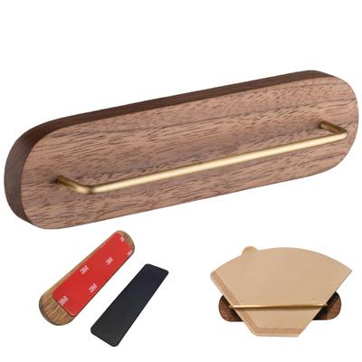 Choose from 3 Wooden Coffee Filter Case Holds 25 Coffee Filter Paper Organizer Stickers and Types [Wall-Mounted, Filters] Stand, Holder, (with