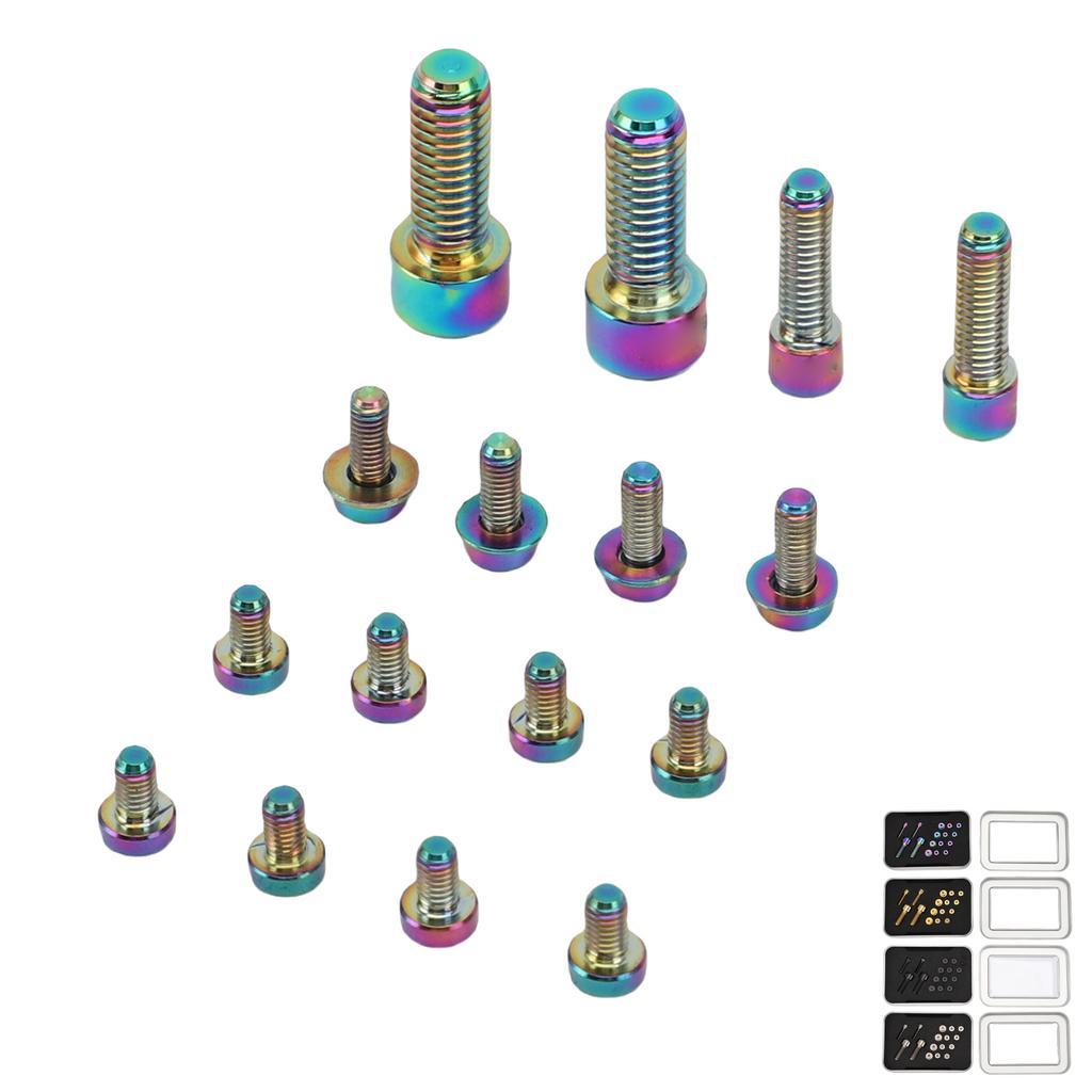 Mountain Bike Brake Lever Screw Kit Ti Alloy Brake Handle Lever Fastener Adjusting Screws with Washe