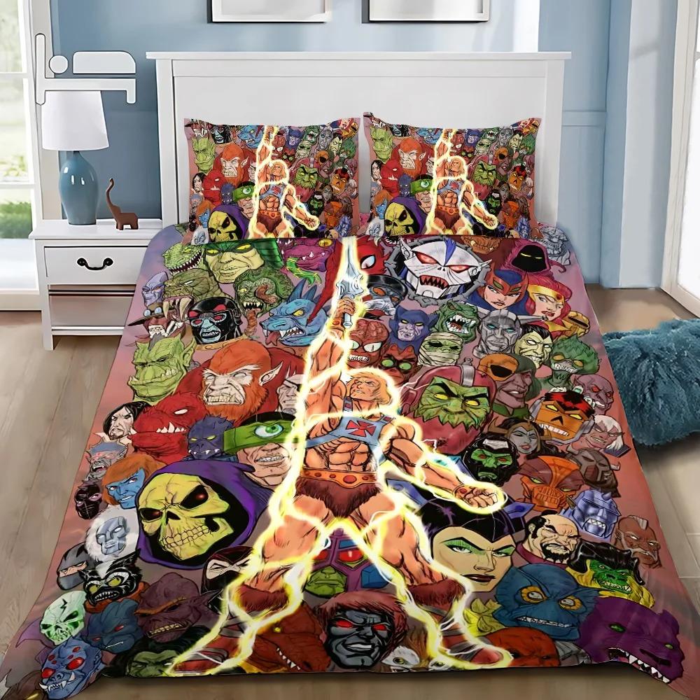 Duvet Cover Set H-He Man And The Masters of the Universe Bedding Set Bedroom Decoration Adult Boys Gift Single Double Size