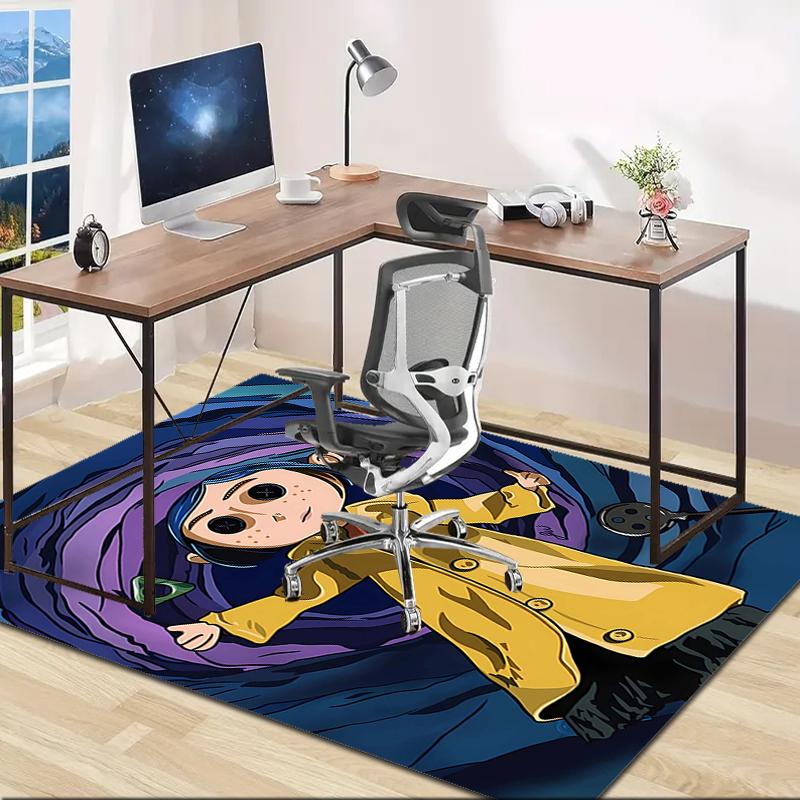 1pc C-Coraline (5) Design Area Rug - Non-Slip, Soft & Cozy Floor Mat for Living Room, Bedroom, Office - Indoor/Outdoor Decorative Carpet