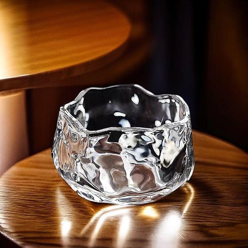 1pc Japanese Style Glass Cup Tasting Transparent/Frozen Tea S Kongfu Master Teacup White Wine Water Pipe Glass