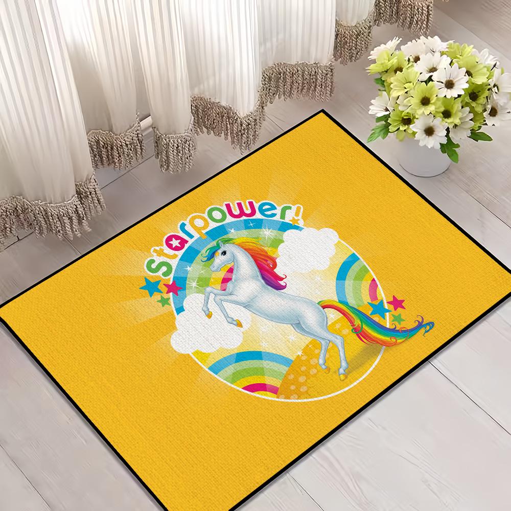 

Cartoon R-Rainbow Cute B-Brite small carpet For House Bedroom Decoration Kitchen Bath Super Absorbent Rug Carpet Foot Non-slip SJR40x60CM