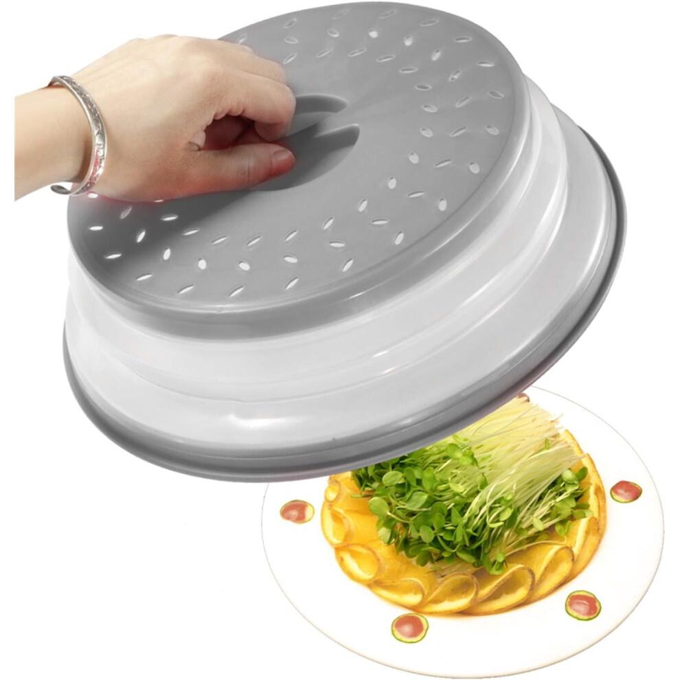 Microwave Cover with Easy Grip Handle, Collapsible Design for Space-saving Storage, Ventilation Holes for Optimal Steam Escape, Bpa Free Silicone &