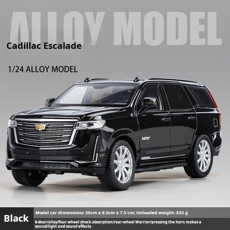 

1:24 Large Size Alloy Cadillac Escalade Model Simulated SUV Off-Road Vehicle Light & Sound Collection & Desktop Ornament