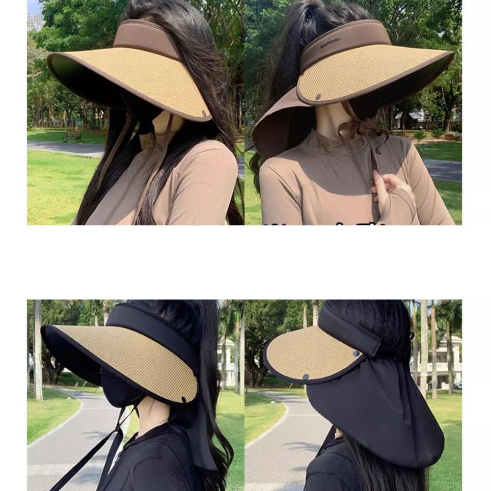 2025 New Sun Hat for Women Summer Outdoor Large Brim Straw Sun Hats