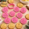 Holiday Dessert Molds 11Pcs Christmas Cookie Cutter Set, Gingerbread Man Press Mold with Easy Dough for Cookies Greetings, Plastic Fondant Biscuit