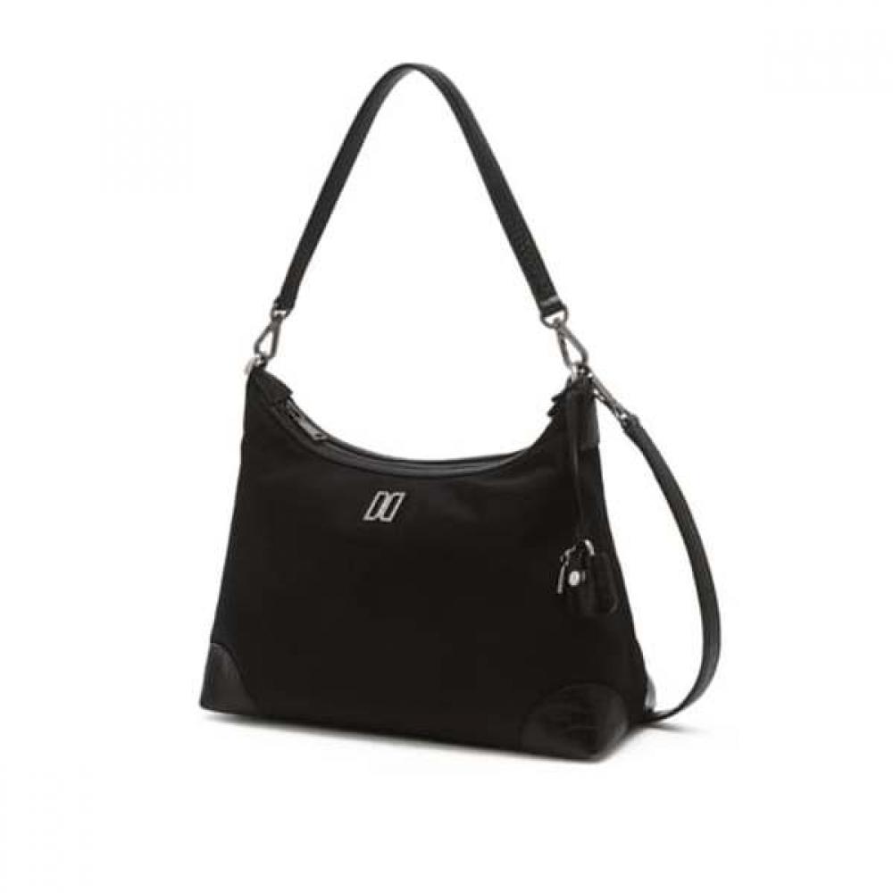 Daks Black Croc Cowhide Nylon Shoulder Bag M Dcba6e052bk