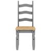 3 Piece Dining Set PANAMA Grey Solid Pine Wood