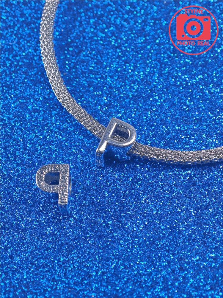 26 English Letters on The Back Love Zircon copper for Women Diy Authentic Bracelets Accessories Jewellery Making Gift