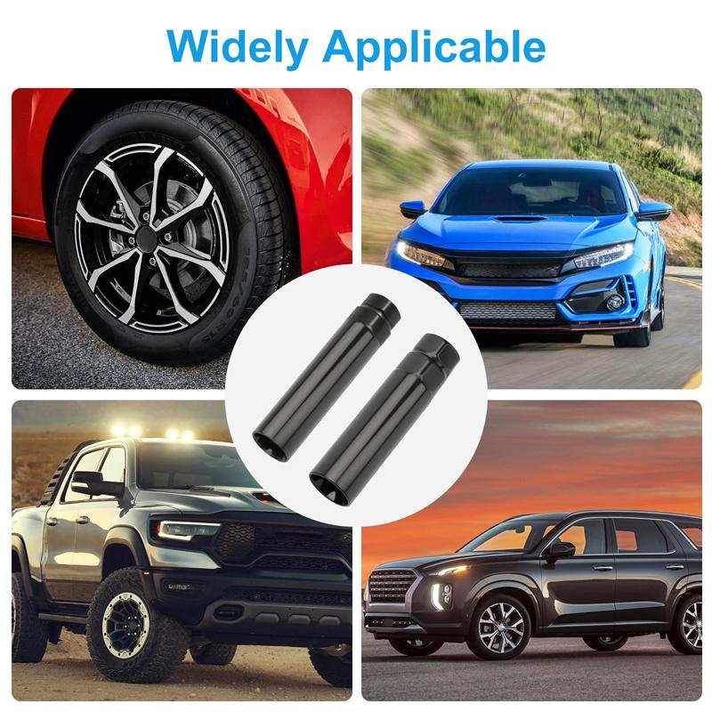 Small 6 Spline & 7 Spline Sockets Fuel Rim Lug Nut Key Wrench For Aftermarket Lugnuts 14X1.5, 14X2.0, 12X1.5, 12X1.25