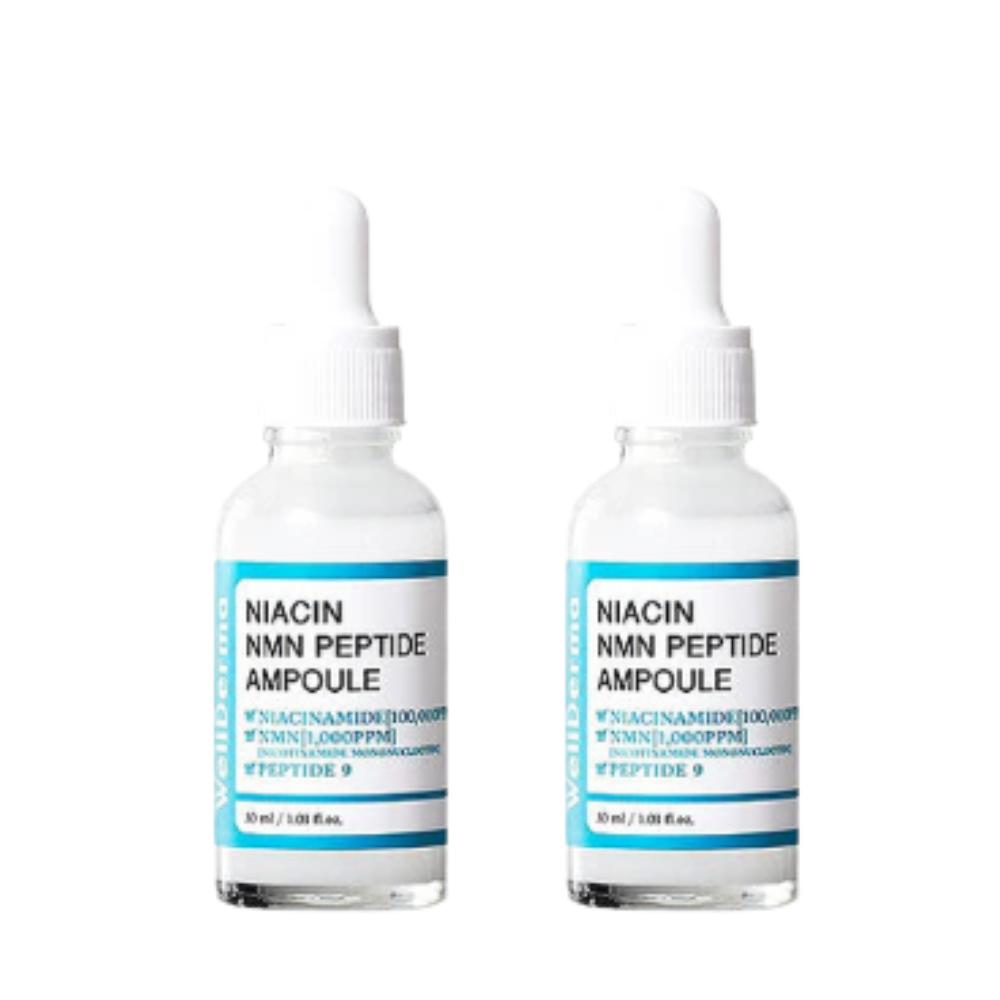 WellDerma / G PLUS NIACIN NMN PEPTIDE AMPOULE / 30ml 1+1 Set / Advanced Youth Revitalizing / Made in Korea