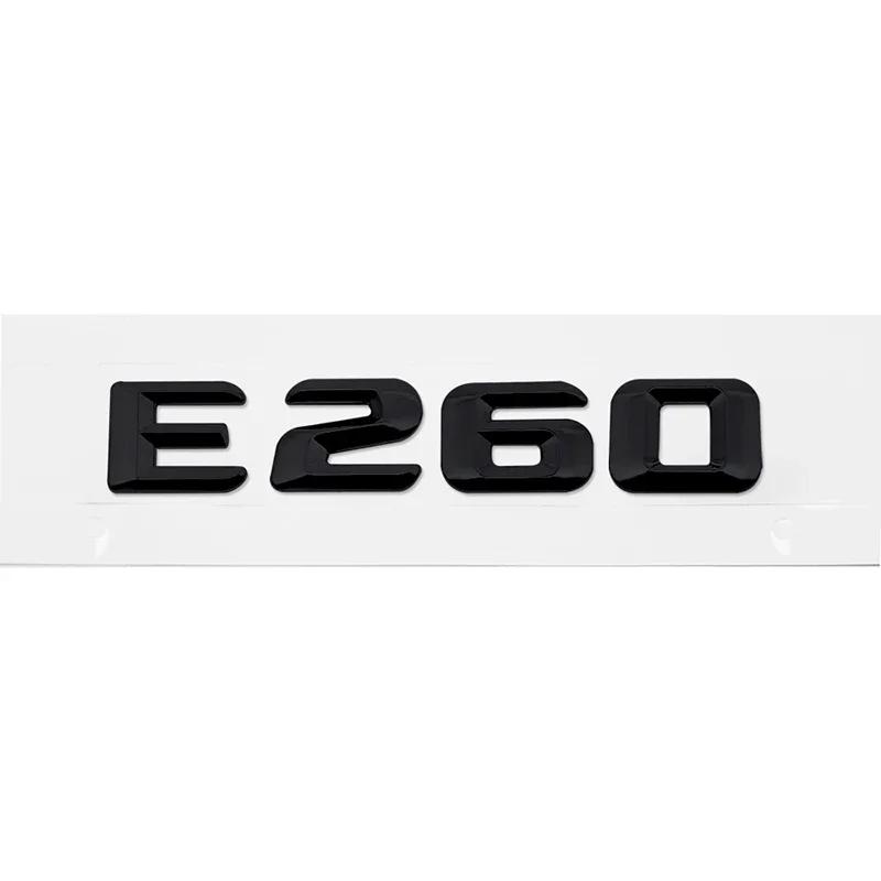 Car Tail Letter Number Emblem Sticker Rear Trunk Badge Decal for Mercedes Benz E Class E53 E55 E63 E200 E220 E230 E240 E250 E260