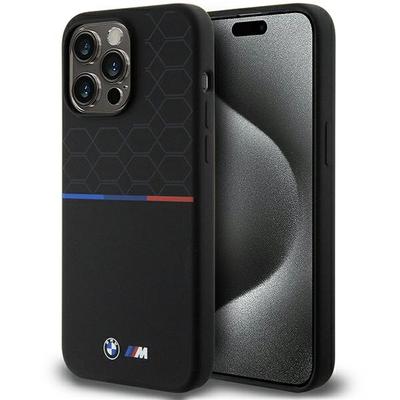 Etui Do iPhone 15 Pro Max BMW Silicone Pattern MagSafe Czarny