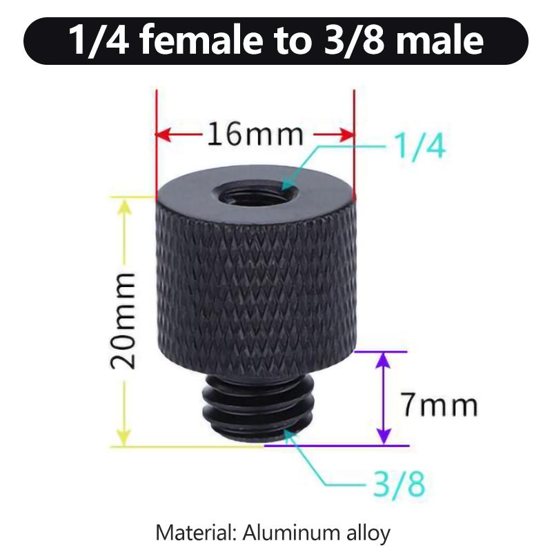 1/4 to 3/8 M5 M6 M8 Male to Female Conversion Thread Screws Tripod Screw Mount Adapter For GoPro insta360 DJI OSMO Action Camera