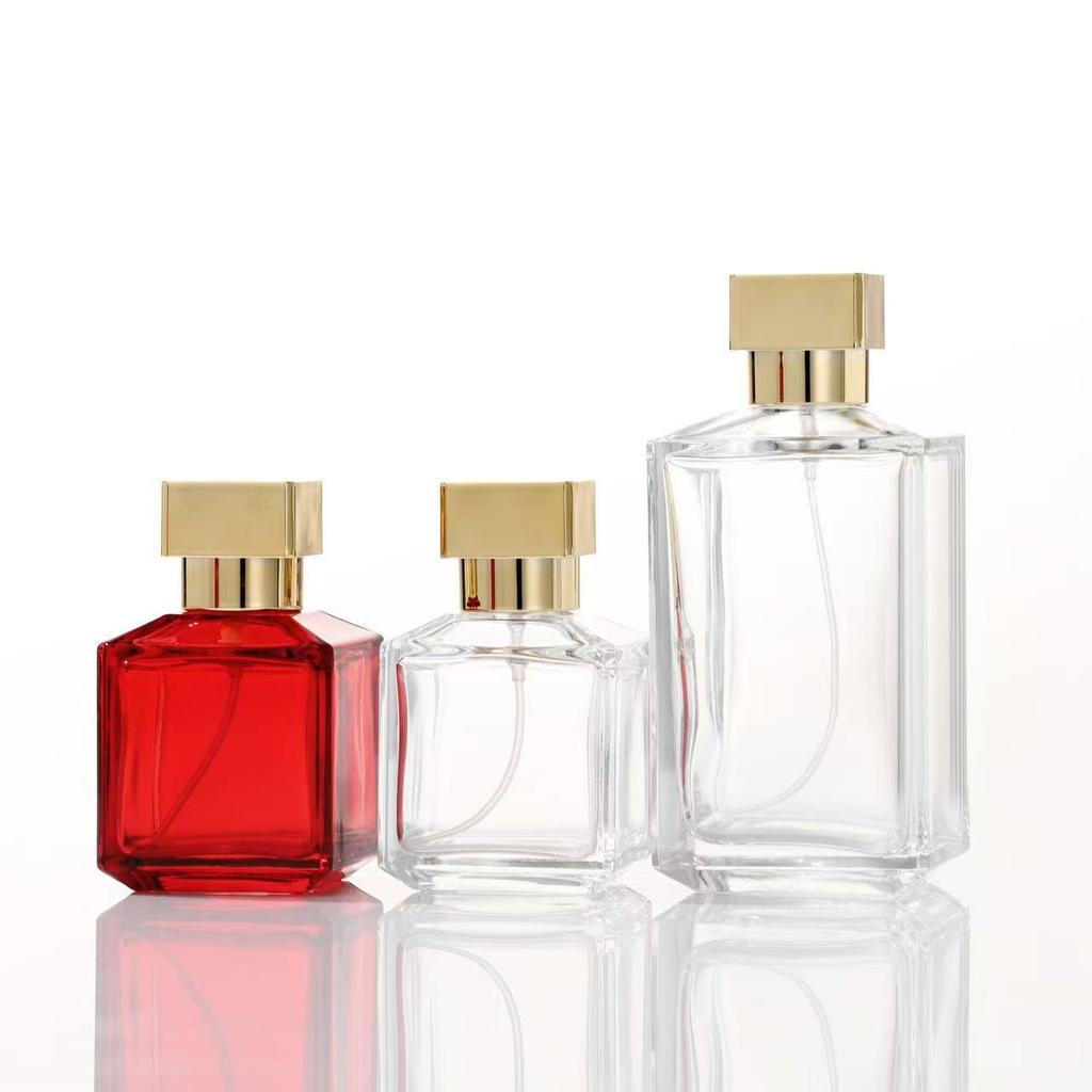 50ml High-End Square Glass Perfume Decanter with Bayonet Spray