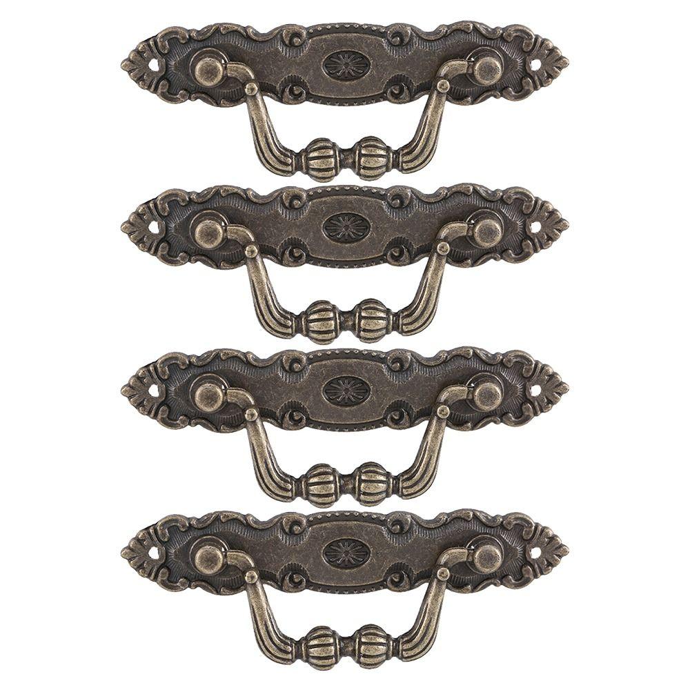 4pcs Zinc Alloy Cabinet Handles 10.5*2cm Door Handles Vintage Drawer Pulls Home