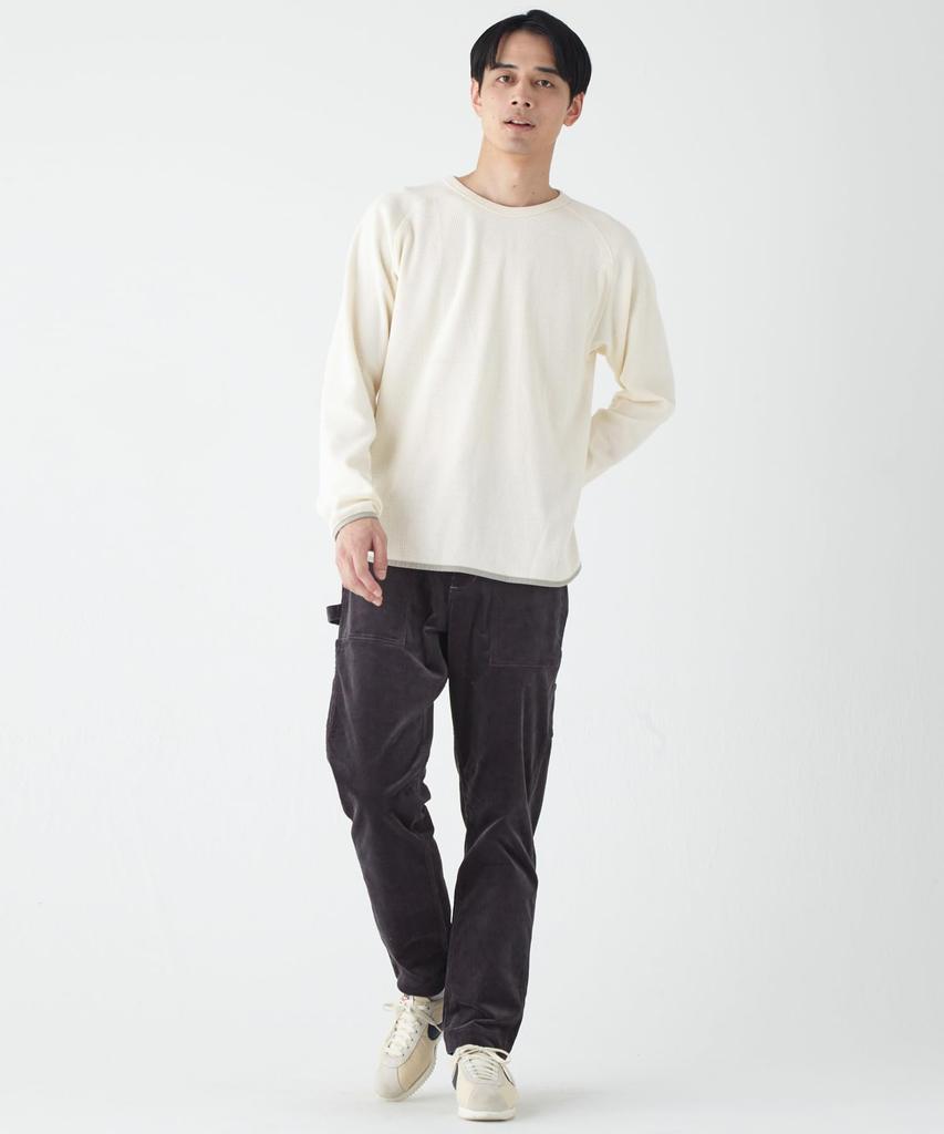 Thermal Piping Long Sleeve for Natural [Cliff Mayer] T-Shirt Men, X-LARGE,