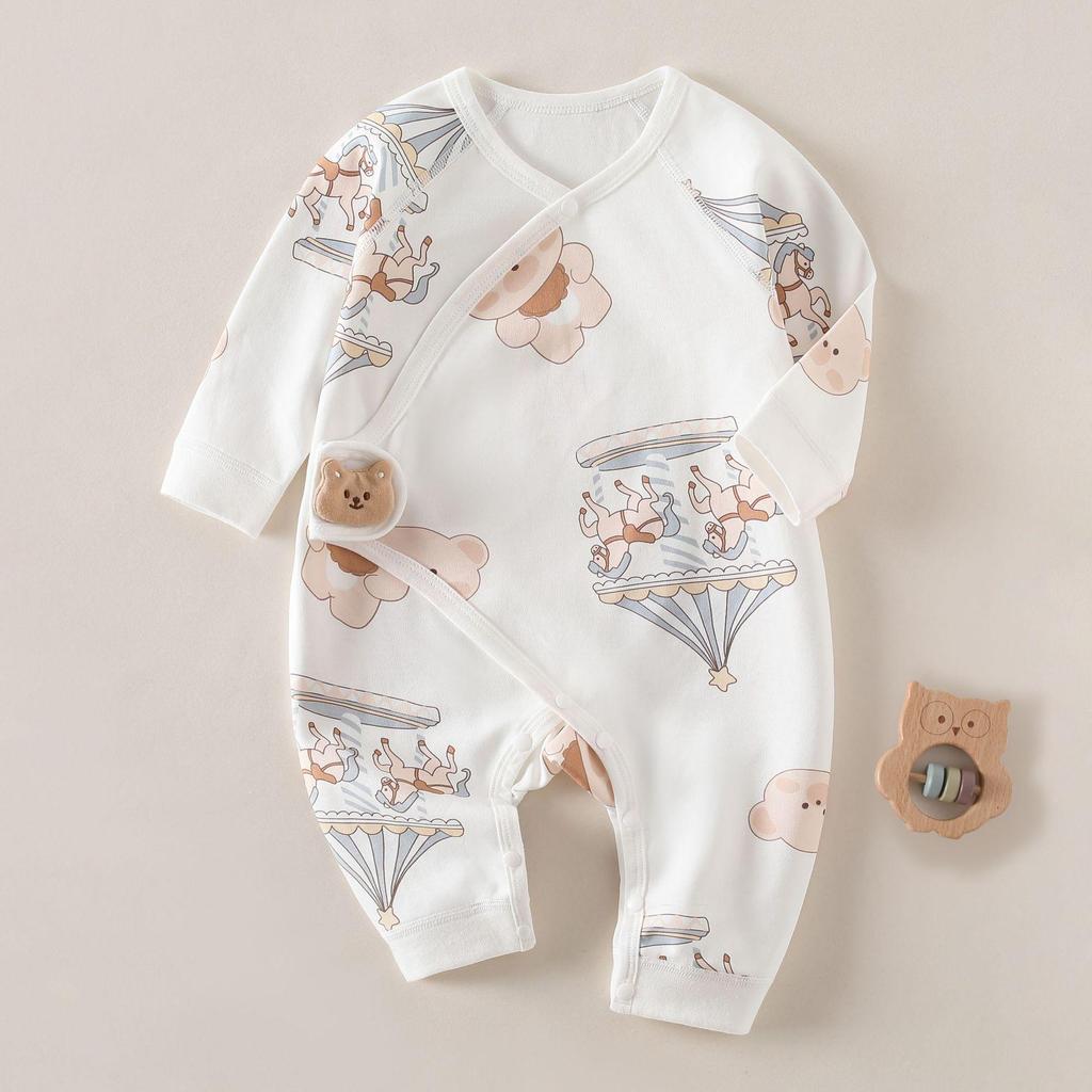 Newborn Baby Cotton Romper: A-Class Spring & Fall Pajamas, Boneless Crawling Onesie