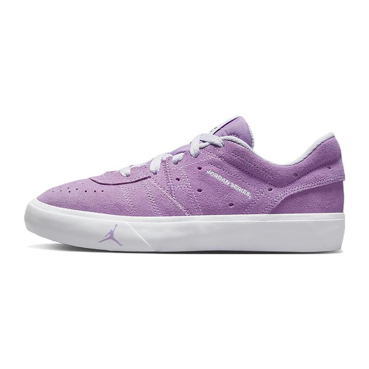 Jordan Air Jordan Series ES Leather Slip Resistant Abrasion Resistant Low top Kids Skateboarding Shoes Purple DN3205-505 35.5