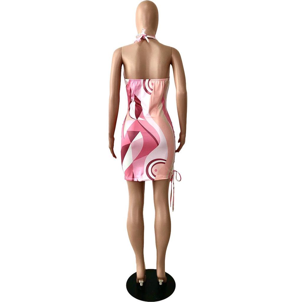 Y1650 Sexy Backless Sleeveless Suspender Dress for Women