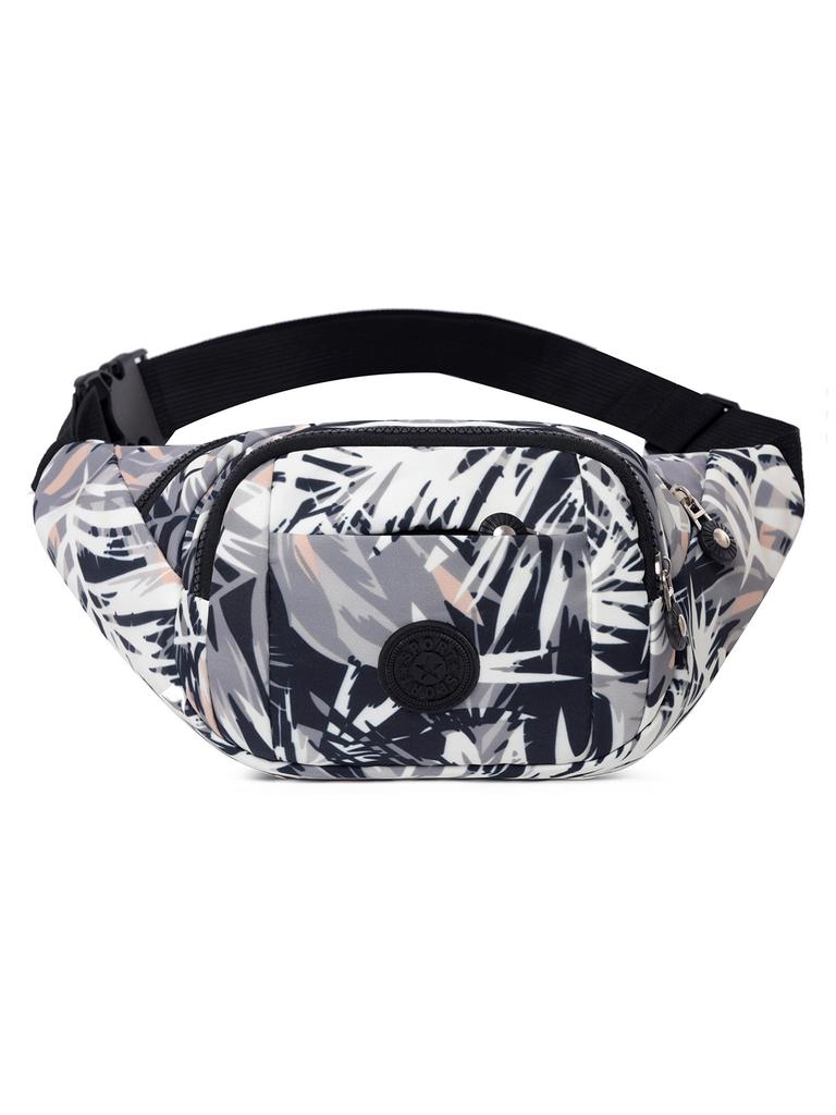 Damen Bunte Bedruckte Wasserdichte Bauchtasche mit Großer Kapazität Mehrschichtige Praktische Verschleißfeste Brusttasche