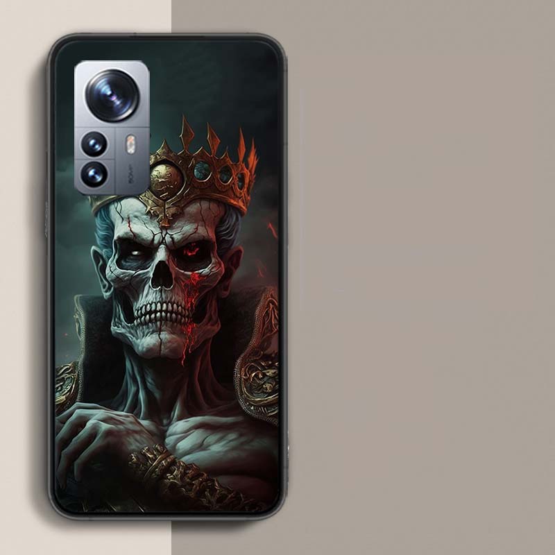 Crown Skeleton Emperor Phone Case For Redmi Note 15 Pro 5G 14 13 12 Pro Plus 11 11T 11E 11S 10 Pro 10S 9 9S Cover Cell Clear wit