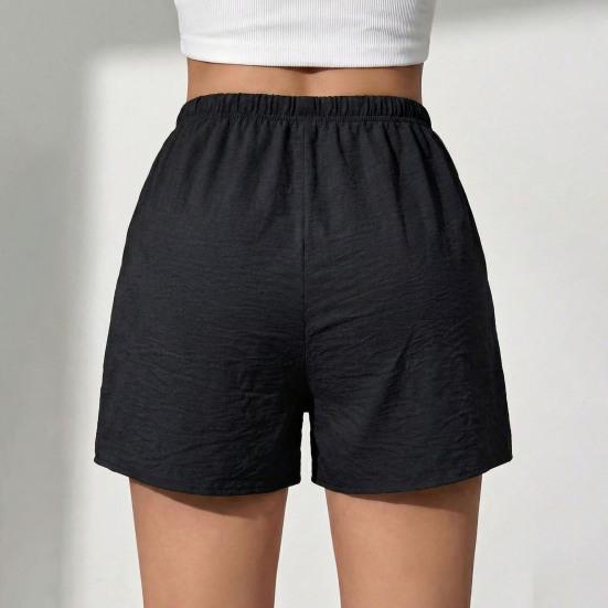 Shorts for Women Summer Casual Waisted Lounge Shorts Elastic High Wide Leg Drawstring Beach Vacation Outfits