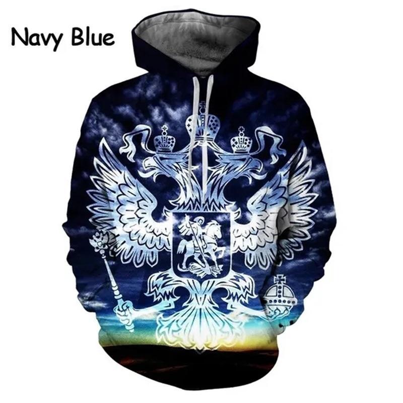 

Мужские толстовки с длинным рукавом с принтом российского флага 3D, пуловер, толстовка, повседневная, большого размера, мужская толстовка с капюшоном, индивидуальная уличная одежда 6XL