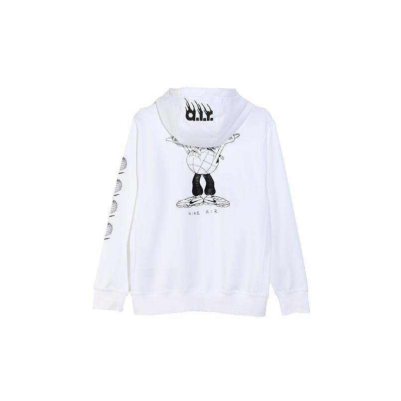 Nike Cartoon Print Fleece-Lined Hoodie Men Tops White CK2992-100