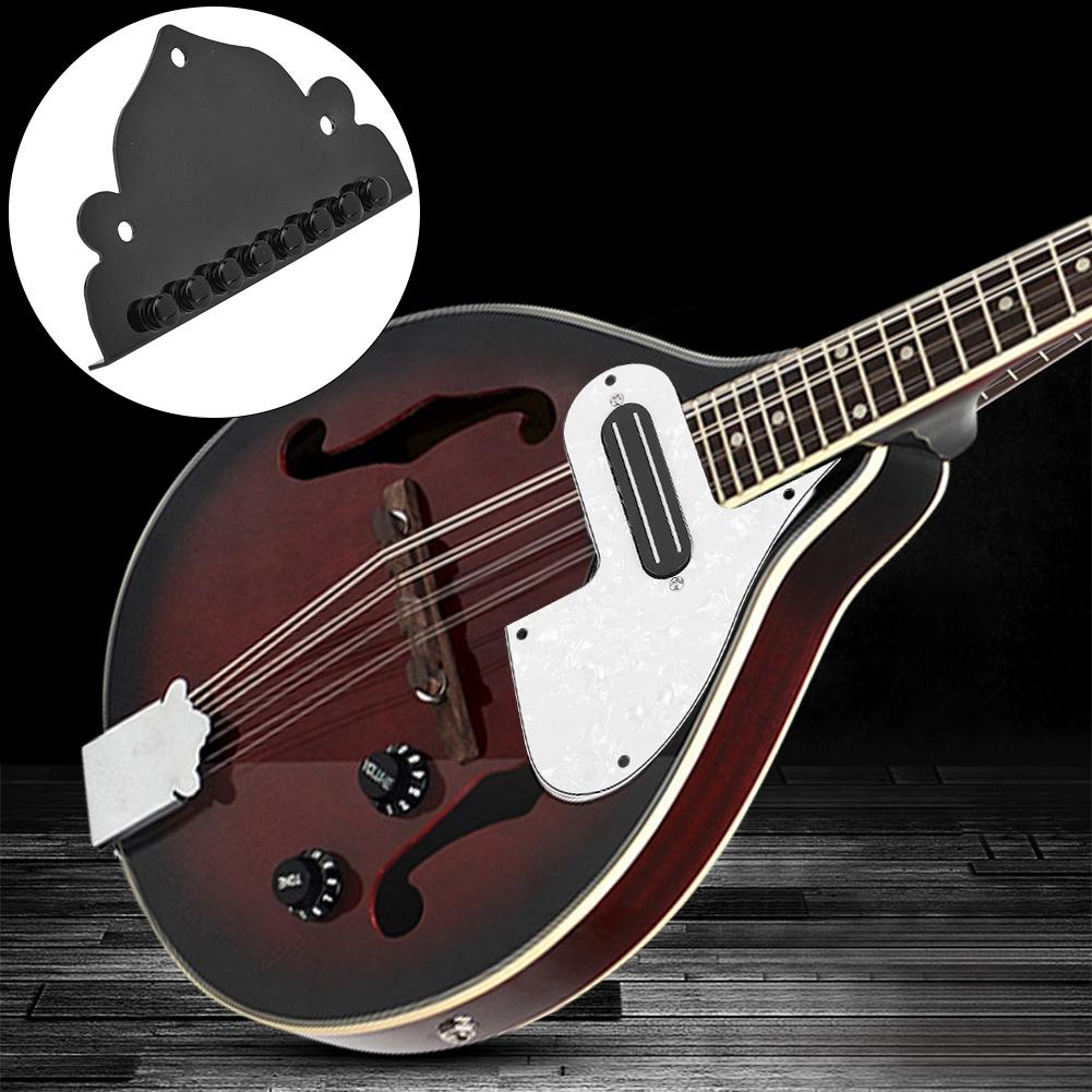 Mandolin Tailpiece Black 8String Screws Triangular Parts Musical Instrument Accessories