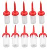 10pcs Golf Tees Brush Type Low Resistance More Distance Consistent Height Plastic Tees for Golf Driver TrainingRed