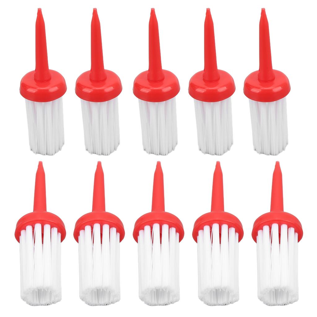 10pcs Golf Tees Brush Type Low Resistance More Distance Consistent Height Plastic Tees for Golf Driver TrainingRed
