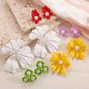 European and American Metal Flower Earrings Fashion Personality Simple Temperament Flower Stud Earrings Ethnic Style Versatile Earrings