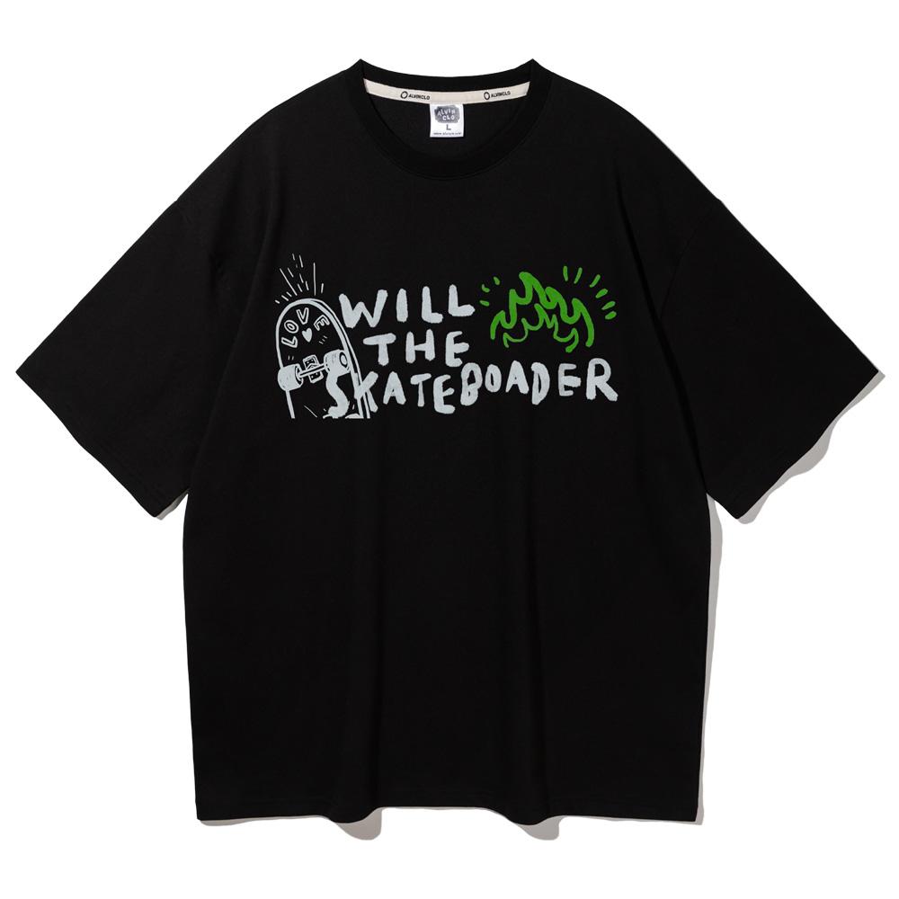 ALVINCLO Skateboader Oversized Short Sleeve T-Shirt Ast4522 (3 Colors)