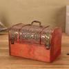 Decorative Antique Wood Jewelry Box Handmade Carved Small Accessories Storage Case Antique Jewellery Chest with Lock