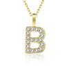 Gold Color Pendant Necklace with Chain for Women - Initial Jewelry Gift