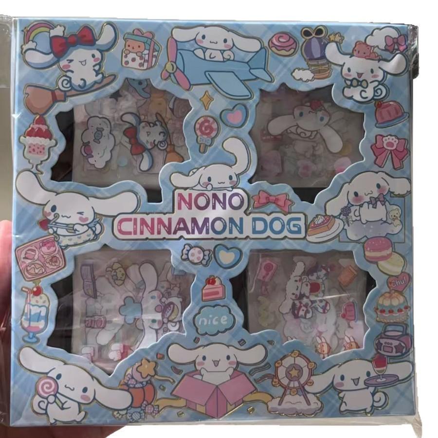 Sanrio 100pcs Eco-friendly Transparent Cartoon Stickers Set - Cute Stars for Kids' Journals & Gifts