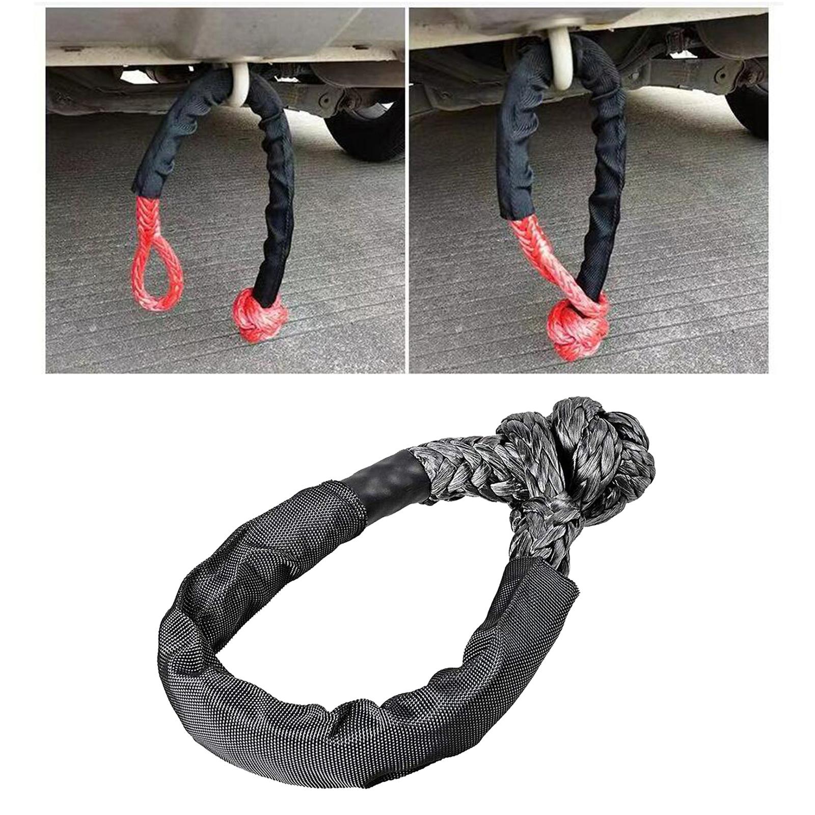 

Car Tow Rope Shackle w/Winch Snatch Recovery Ring, Synthetic чёрный