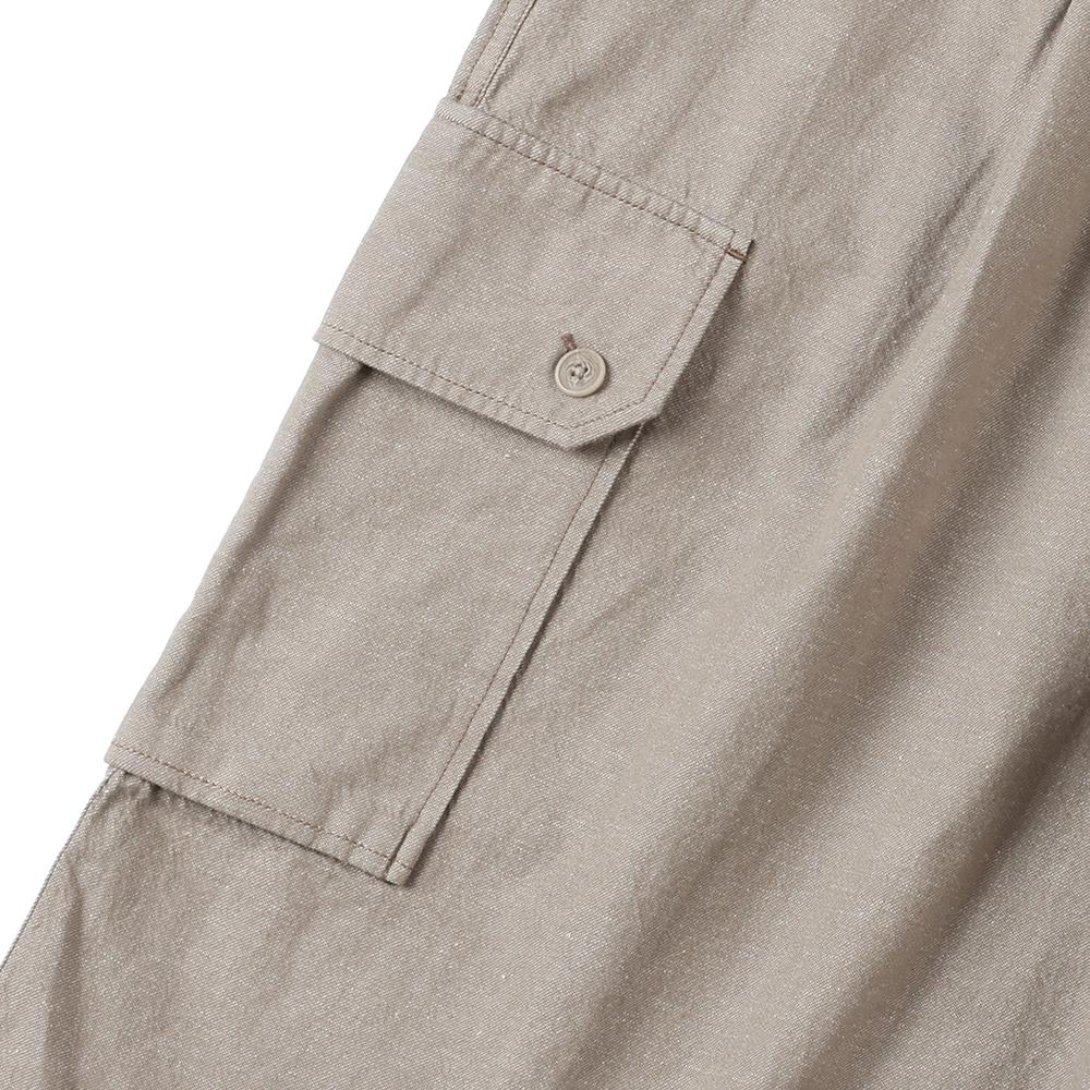 INTERCREW Heathered Linen Contrast Stitched Half-Length Pants Brown Ita2Pm25Abr