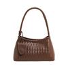 Woven Texture Shoulder Bag with Braided Handle and Soft Structure Elegant Style for Daily Wear