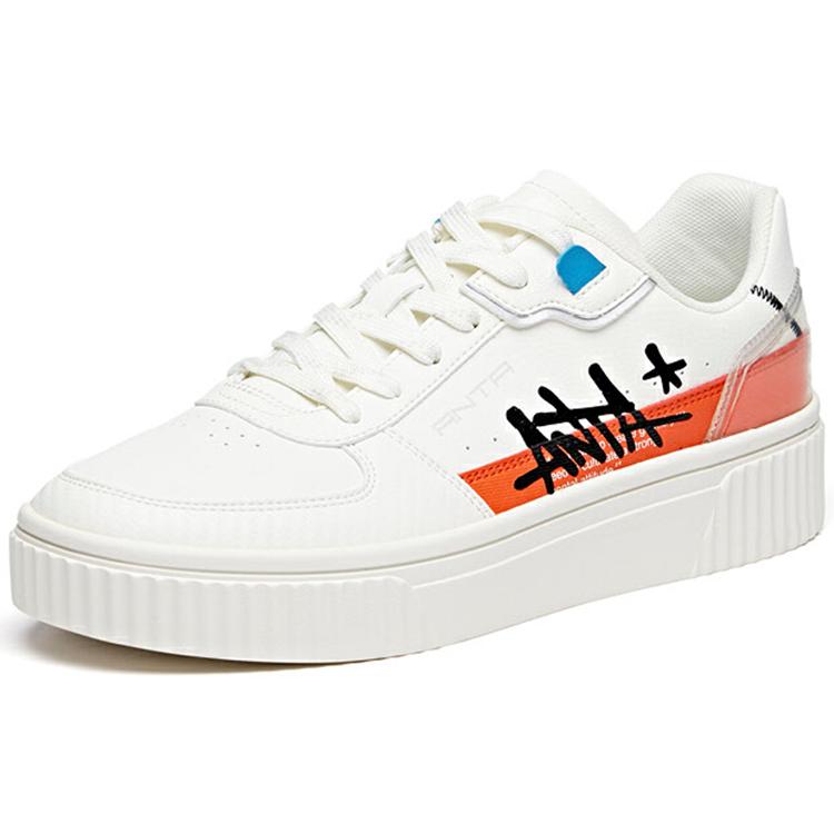 Anta Life Collection Letter Slip Resistant Low Top Skateboard Shoes Men's Racing Orange 112028064-1